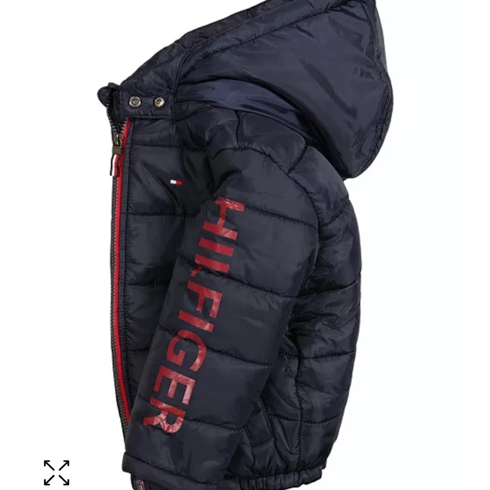 TH Baby Boys Logo Hooded Puffer NEW - Picture 2 of 5